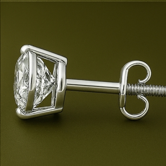 1 CT Lab Grown Diamond Stud Earrings | G VS | 14K Gold Yellow, White or Rose - Picture 9 of 9